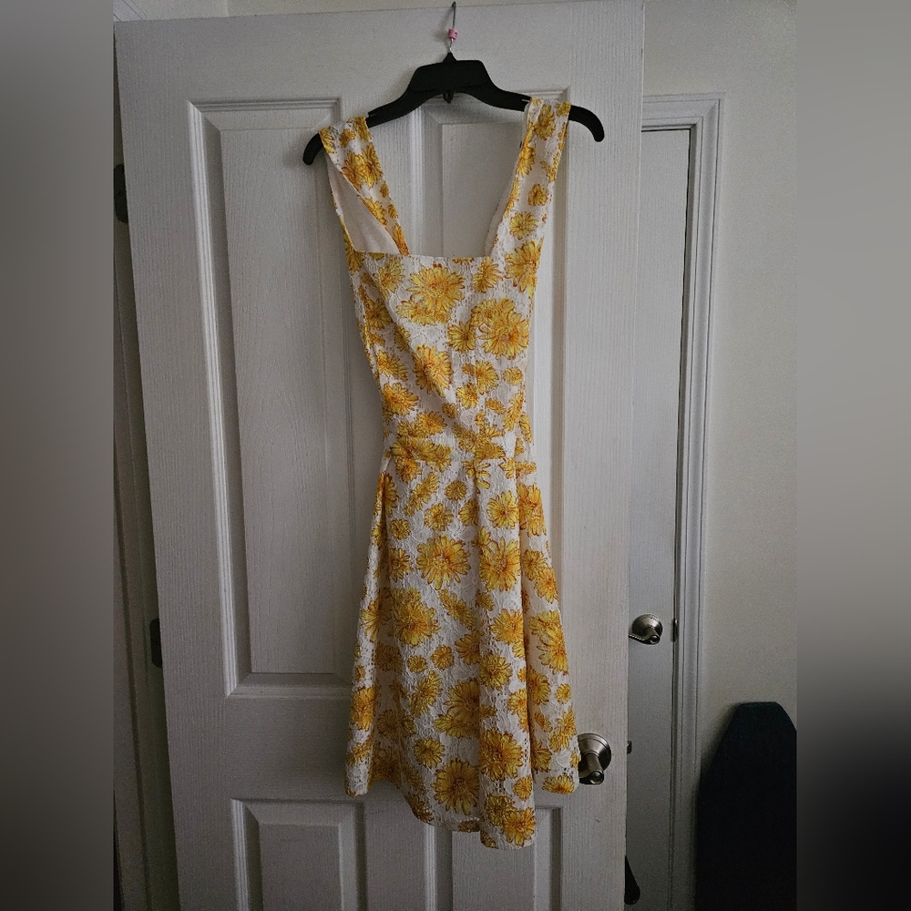 Yellow and White Dress